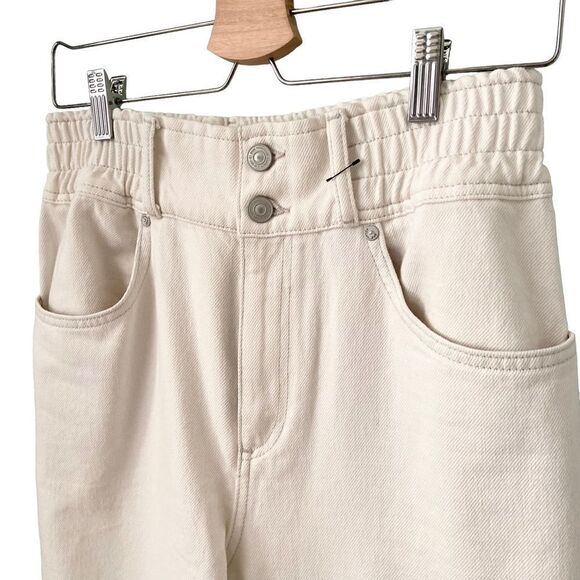 NEW All Saints AllSaints White Hailey High Rise Cropped Wide Leg Jeans Size 27 - Picture 6 of 10